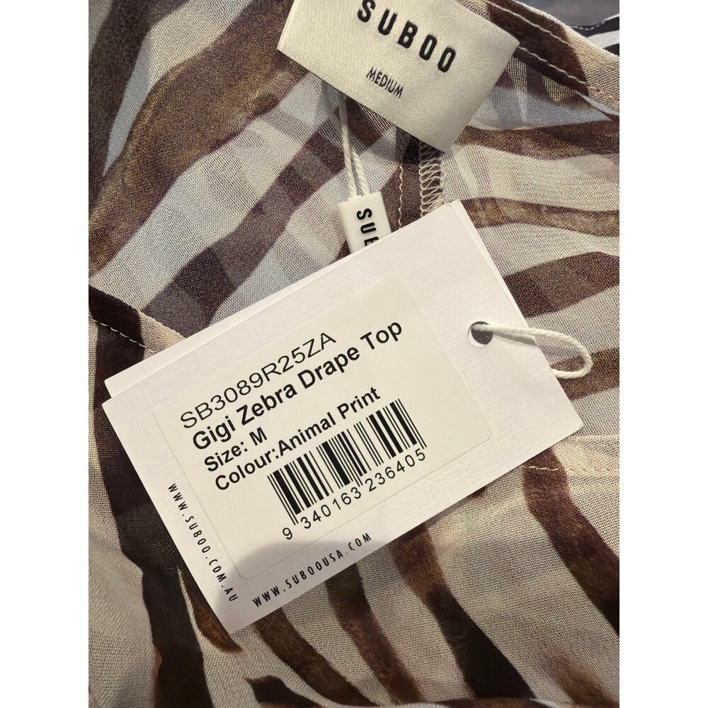 New Suboo Gigi zebra drape top size Medium - Picture 7 of 7